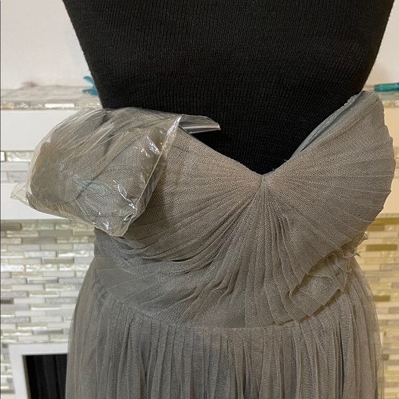 Jenny Yoo Strapless convertible Gray Dress size 6 - Picture 4 of 6